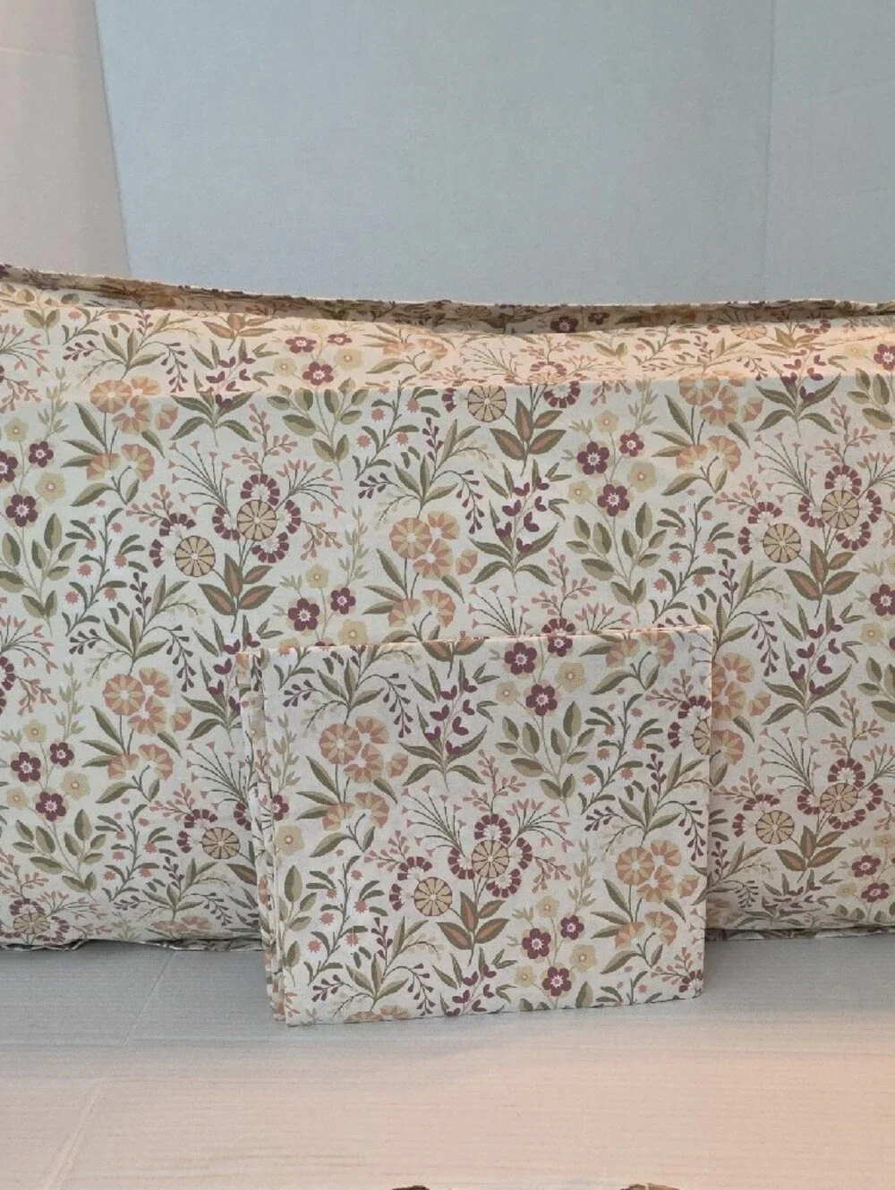 The Company Store Mid-Century Botanical Muted Floral Cotton King Pillow Shams